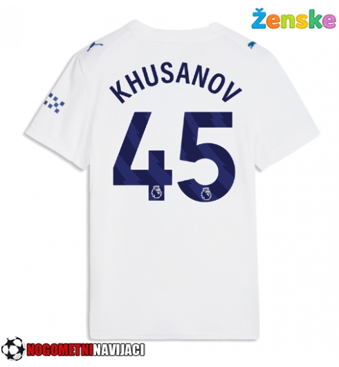 Ženske Nogometnih dresov Manchester City Abdukodir Khusanov #45 Tretji 2026-27 Kratki rokavi Ženske Nogometnih dresov Manchester City Abdukodir Khusanov #45 Tretji 2026-27 Kratki rokavi